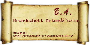 Brandschott Artemíszia névjegykártya